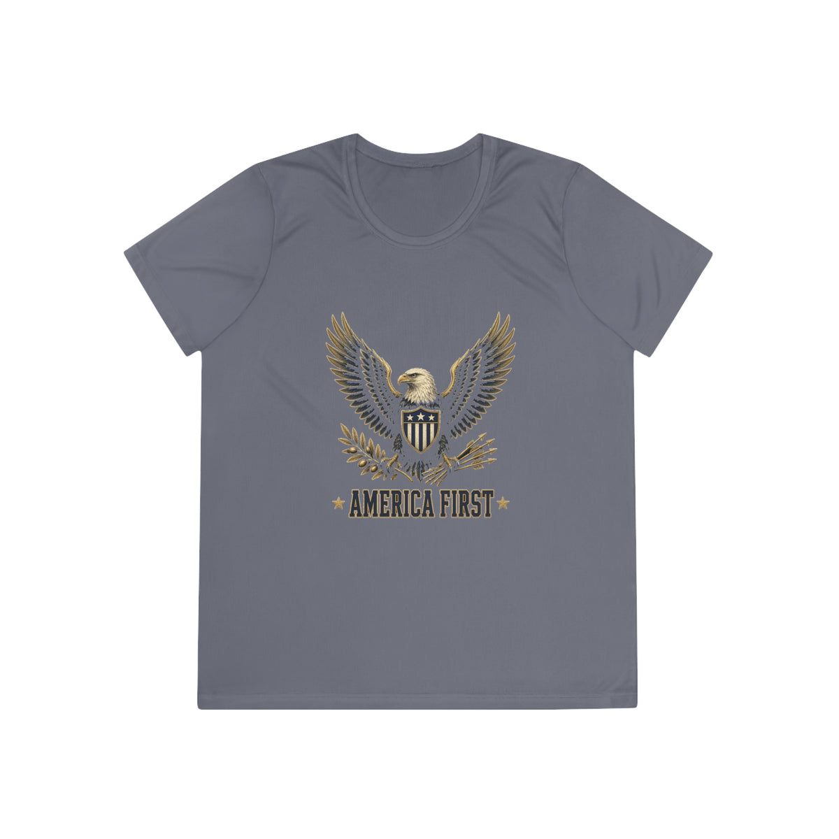America First Eagle Women's Dry-Fit Performance Tee