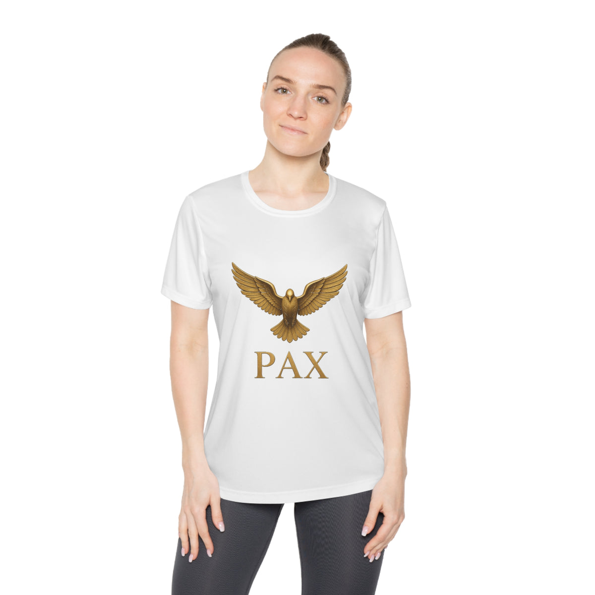 I AM Jesus Fish – Pax Dove Chest Women's Dry-Fit Performance Tee