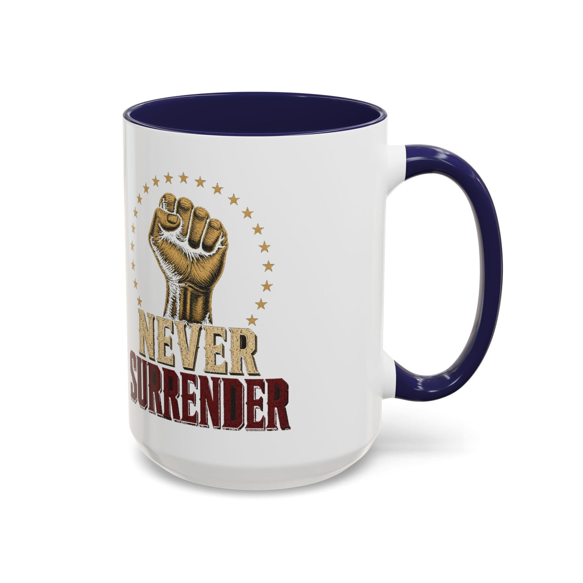 Never Surrender Accent Mug