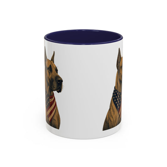 Patriotic Great Dane Accent Mug