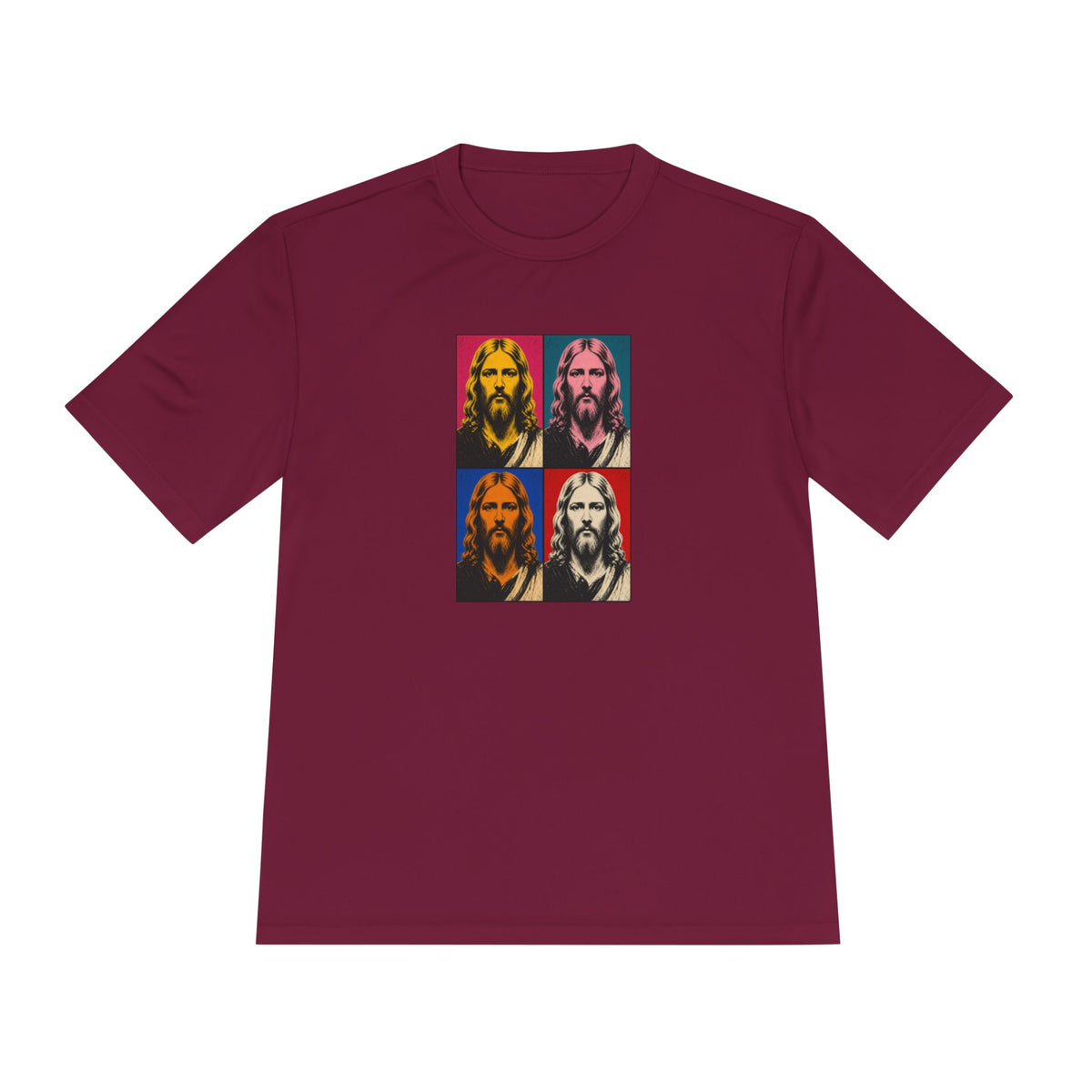 Jesus Pop Art Grid Men's Dry-Fit Performance Tee