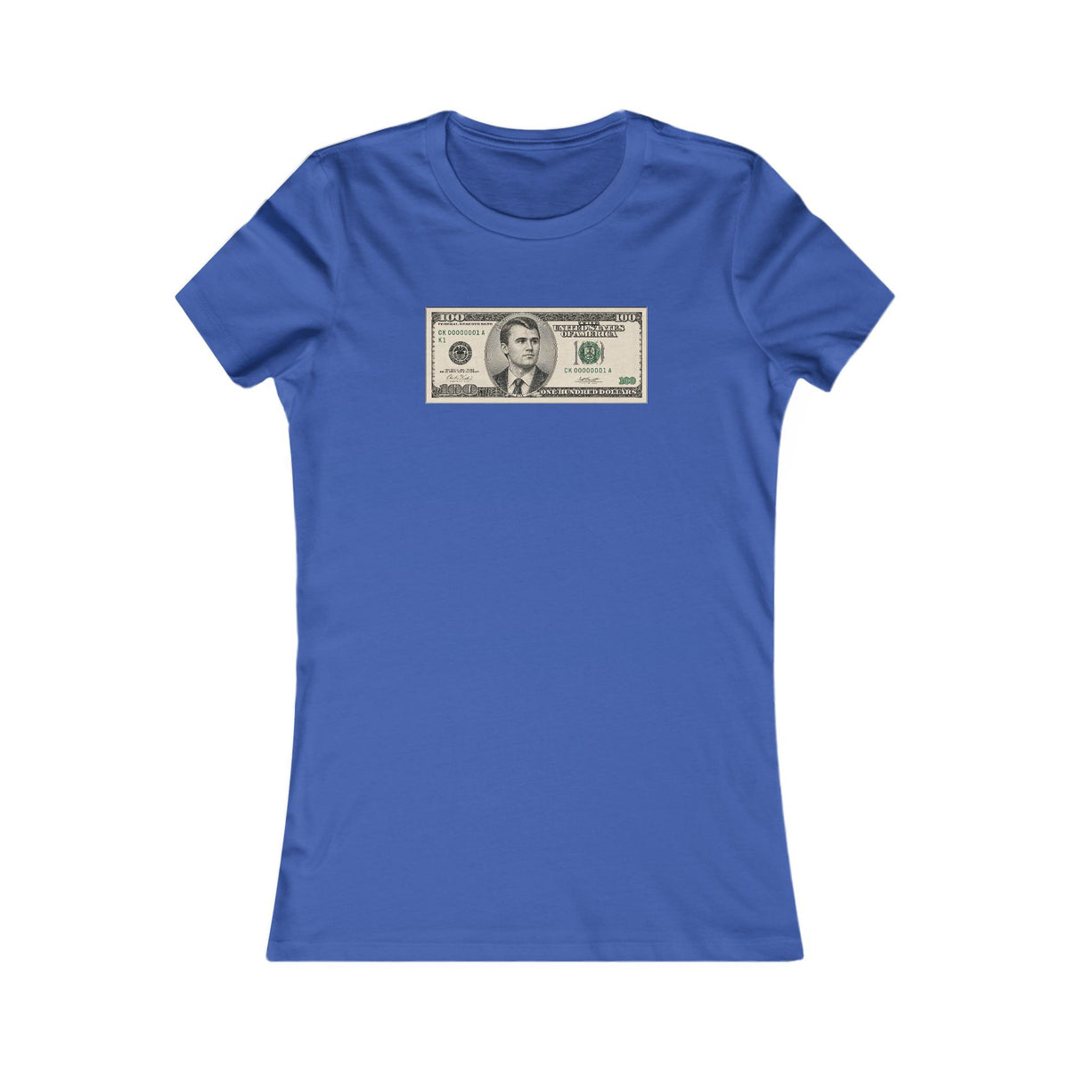 Charlie Kirk $100 Bill Women's Slim Fit Tee