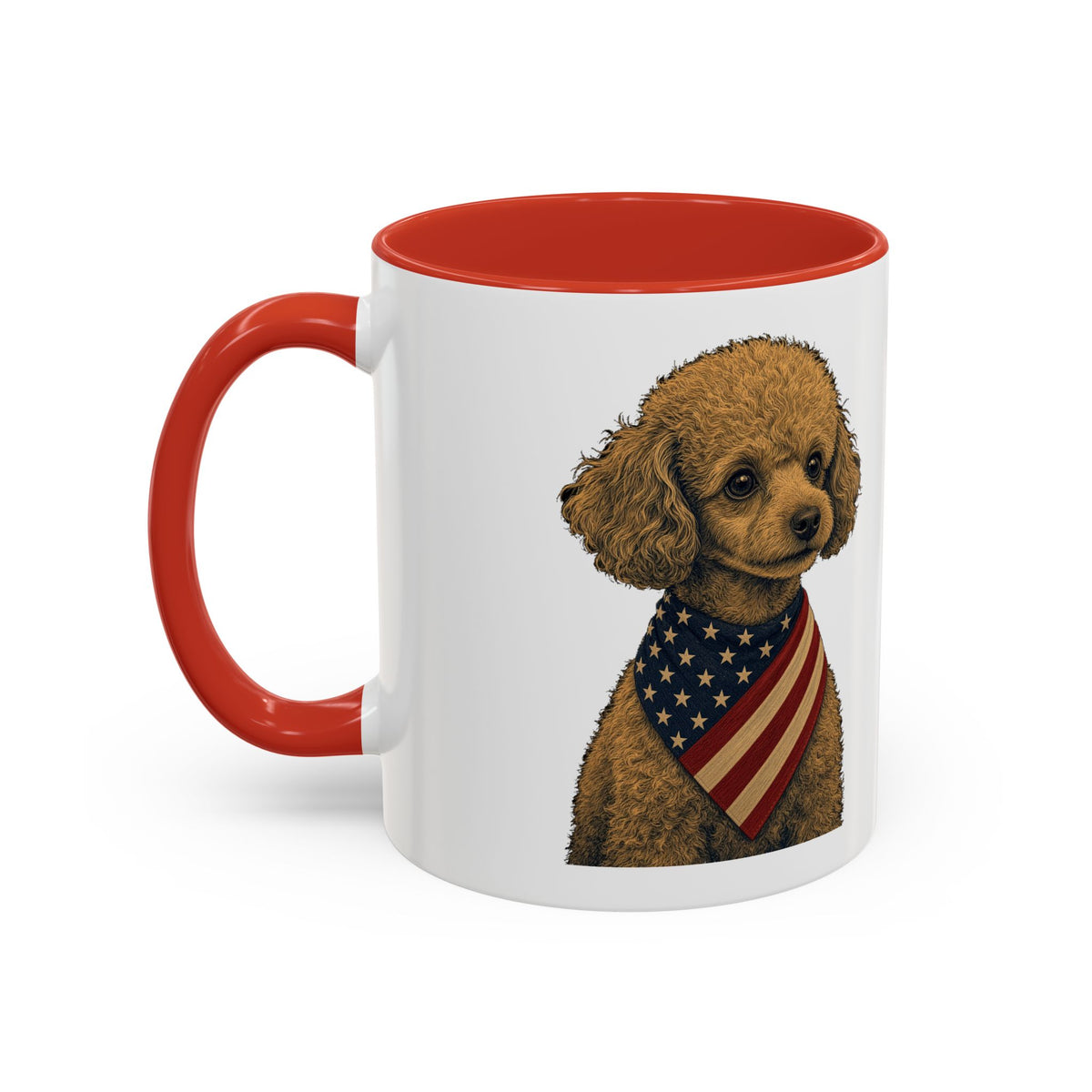 Patriotic Toy Poodle Accent Mug