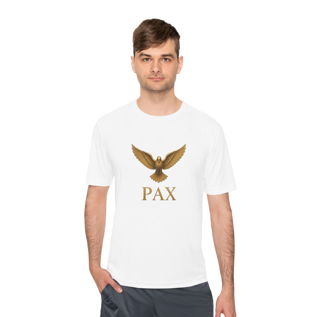 I AM Jesus Fish – Pax Dove Chest Men's Dry-Fit Performance Tee