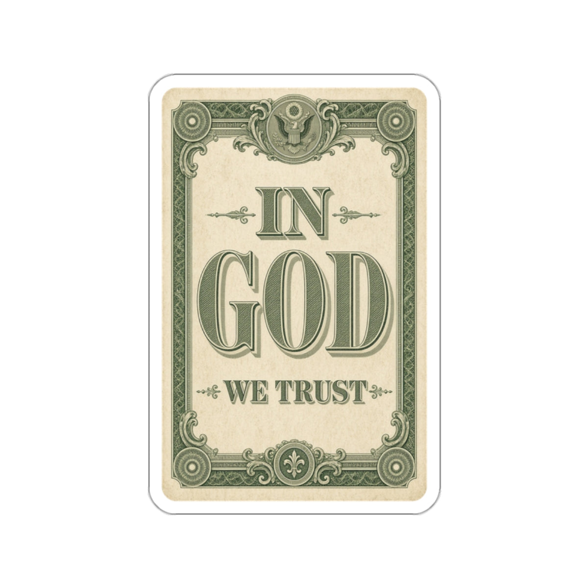 In God We Trust Card Die-Cut Sticker