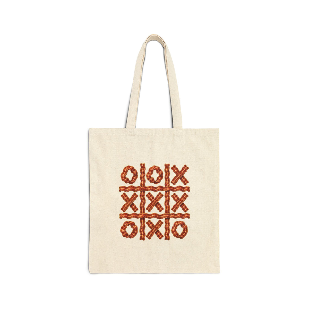 Bacon Tic-Tac-Toe Canvas Tote Bag