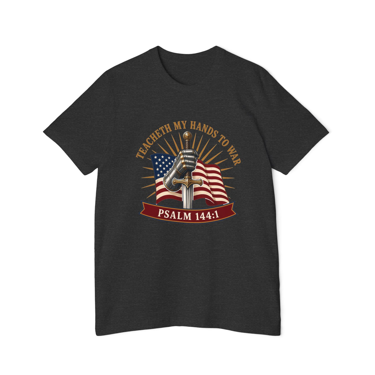 Gauntlet & Flag Psalm 144:1 Lightweight Tee