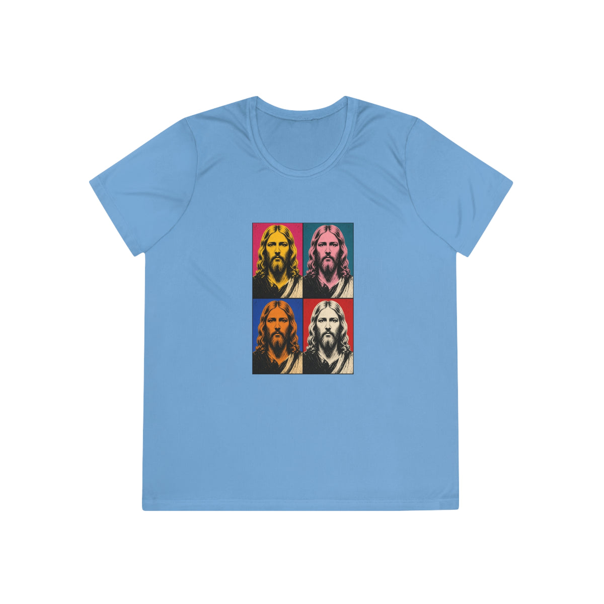 Jesus Pop Art Grid Women's Dry-Fit Performance Tee