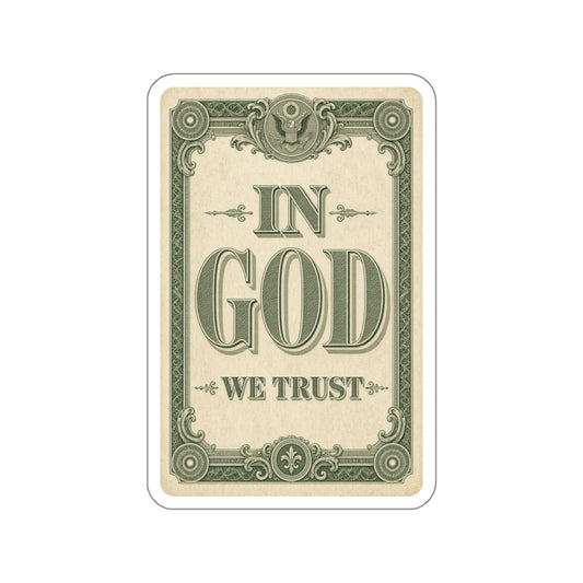 In God We Trust Card Die-Cut Sticker