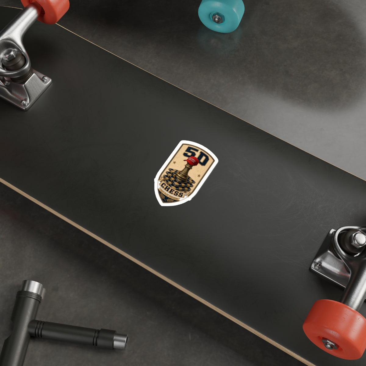 5D Chess Badge Die-Cut Sticker