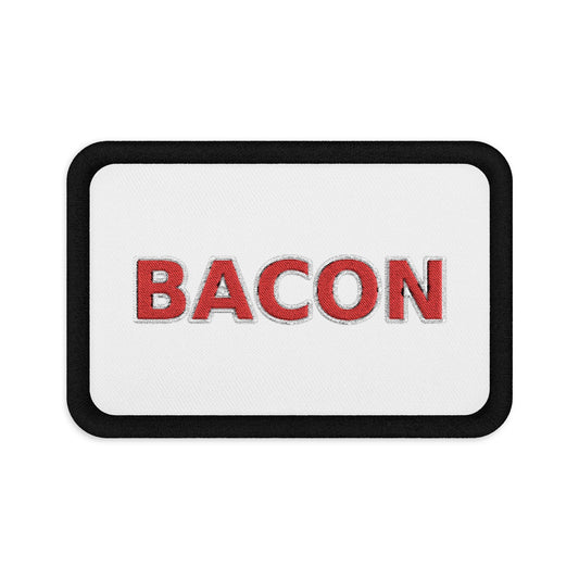 BACON Word Embroidered Velcro Patch