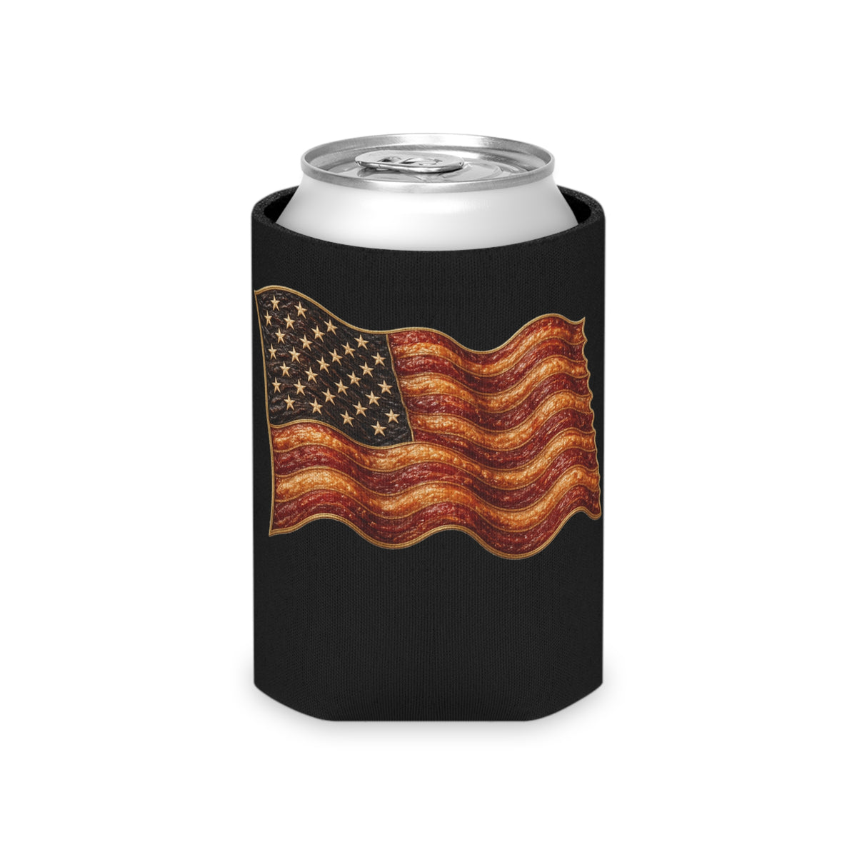 Bacon Flag Can Cooler