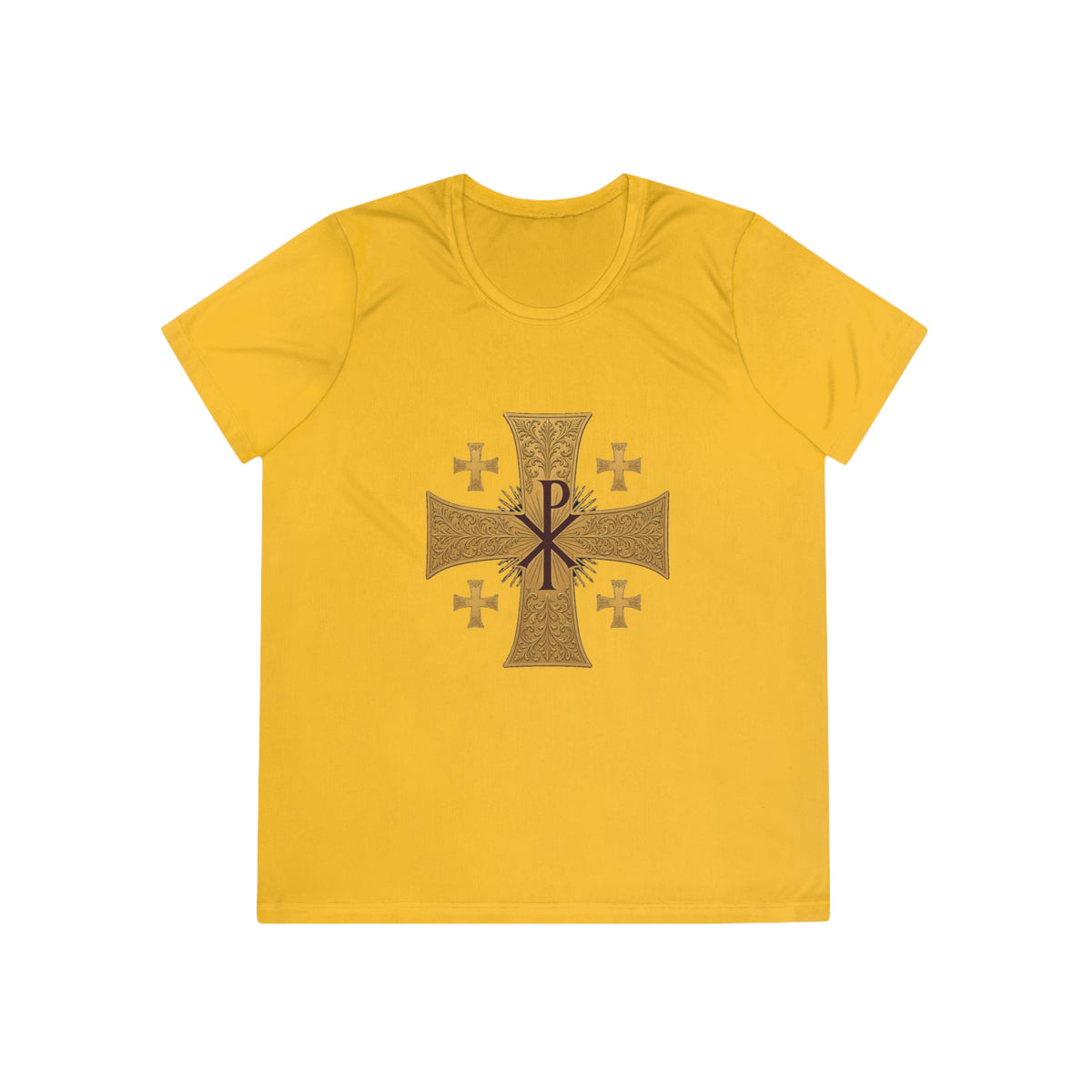 Chi-Rho Jerusalem Cross Women's Dry-Fit Performance Tee
