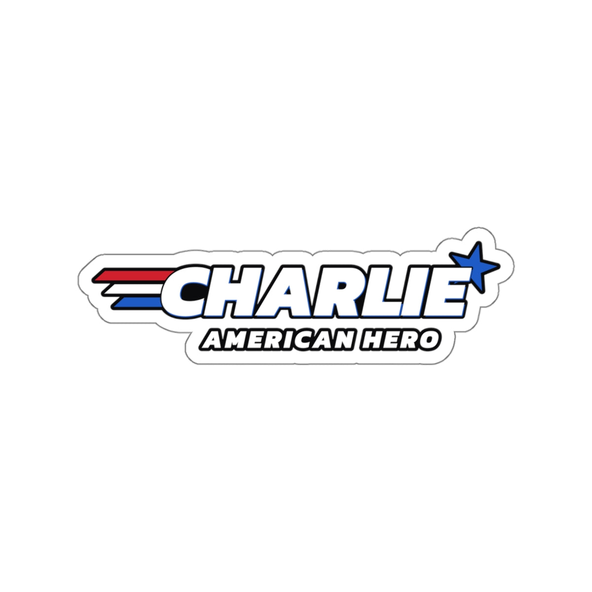 Charlie American Hero Die-Cut Sticker