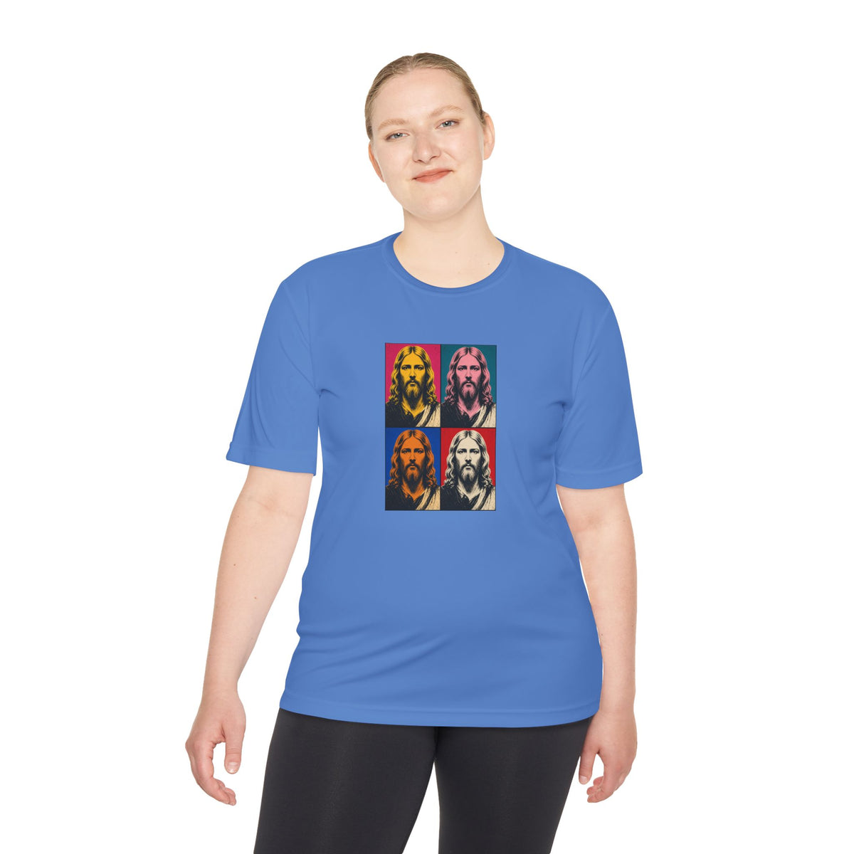 Jesus Pop Art Grid Men's Dry-Fit Performance Tee