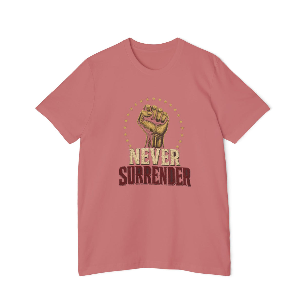 Never Surrender Gold Fist Lightweight Tee