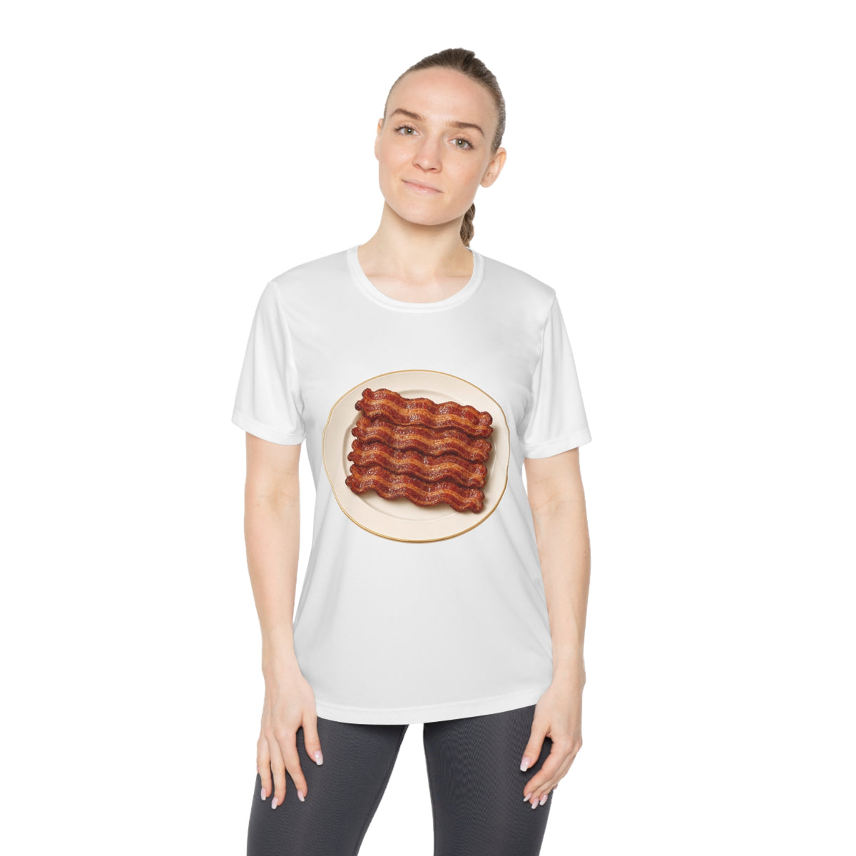 Bacon Stack Plate Women's Dry-Fit Performance Tee