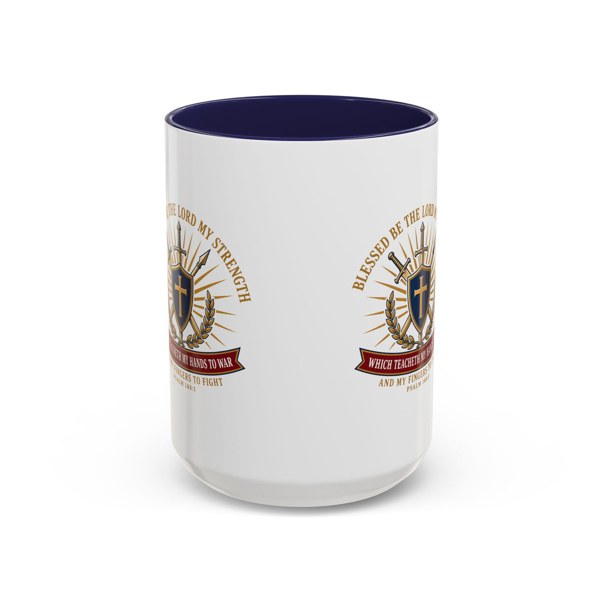 Hands to War Psalm 144:1 Accent Mug