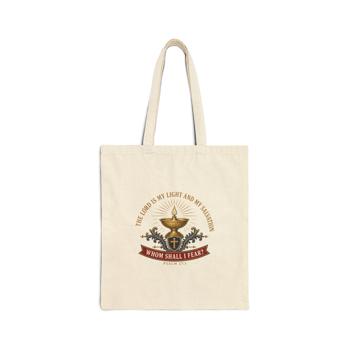 Light & Salvation Psalm 27:1 Canvas Tote Bag