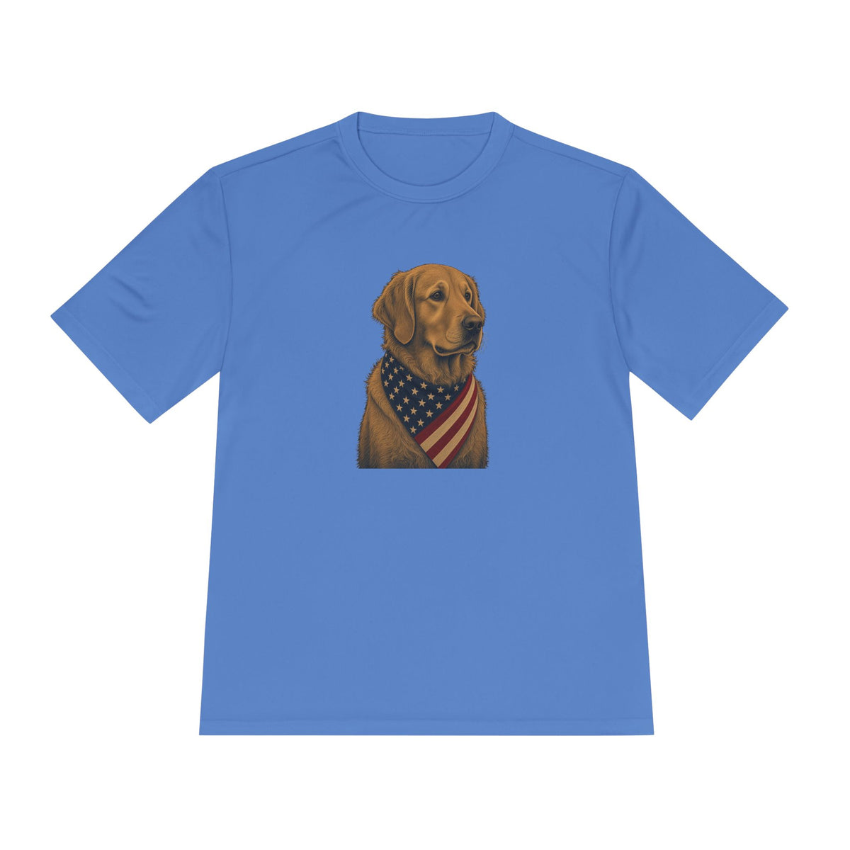 Patriotic Golden Retriever American Flag Bandana Men's Dry-Fit Performance Tee
