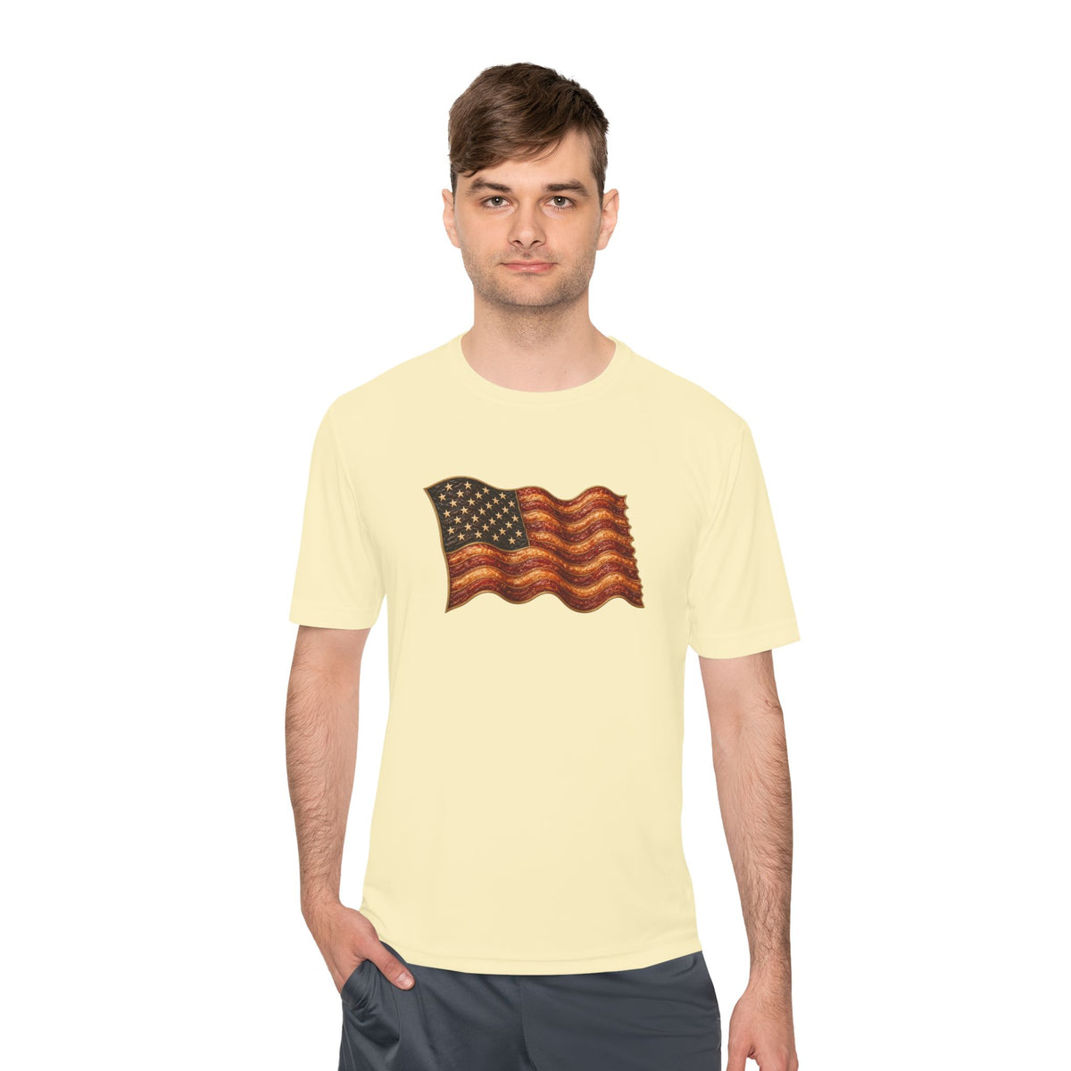 Bacon Flag Men's Dry-Fit Performance Tee