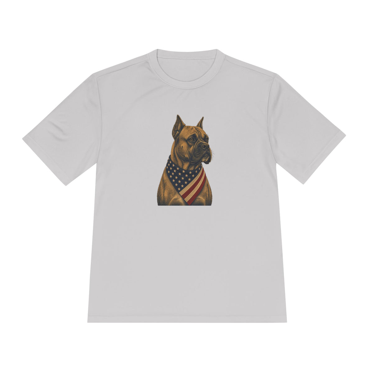 Patriotic Boxer American Flag Bandana Men's Dry-Fit Performance Tee