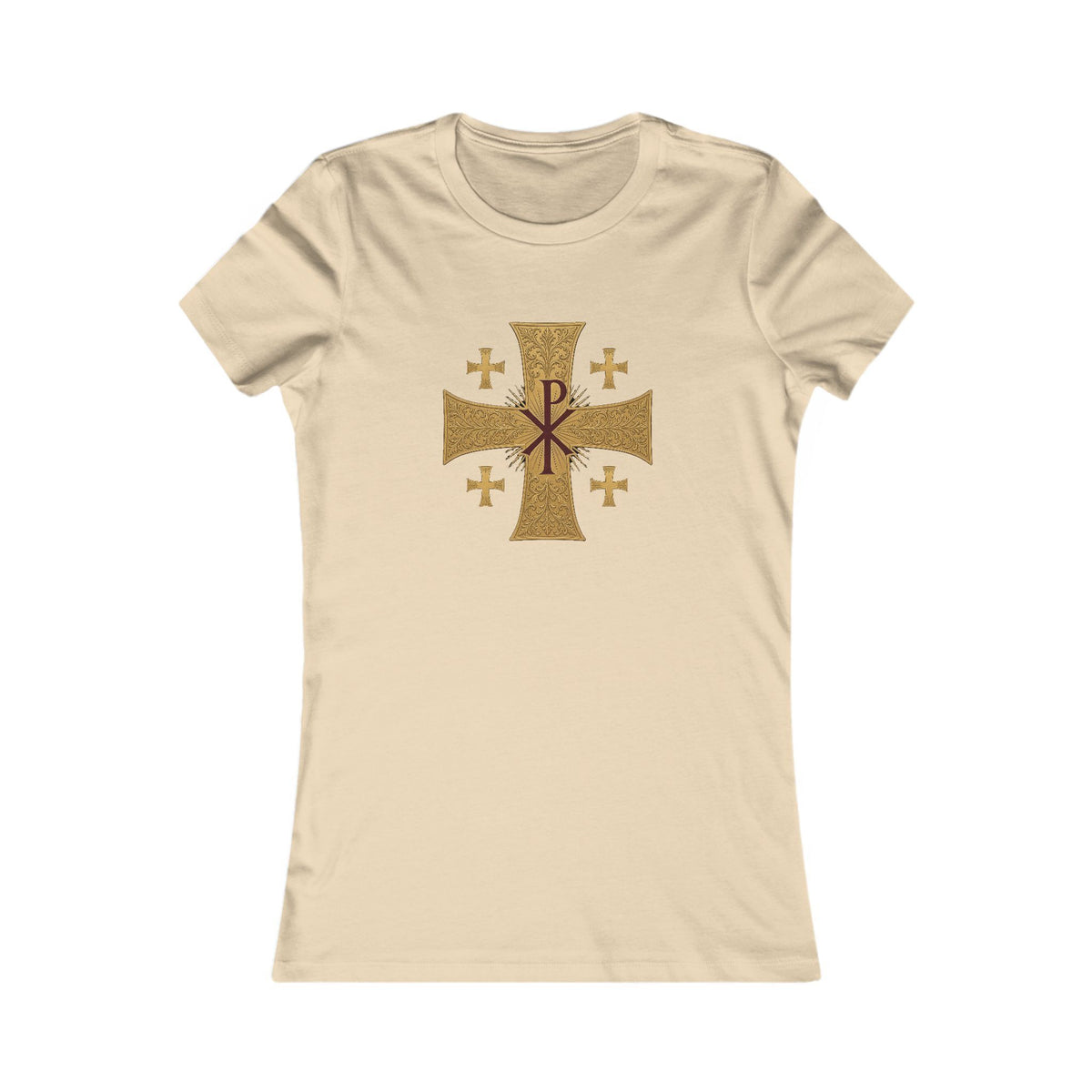Chi-Rho Jerusalem Cross Women's Slim Fit Tee