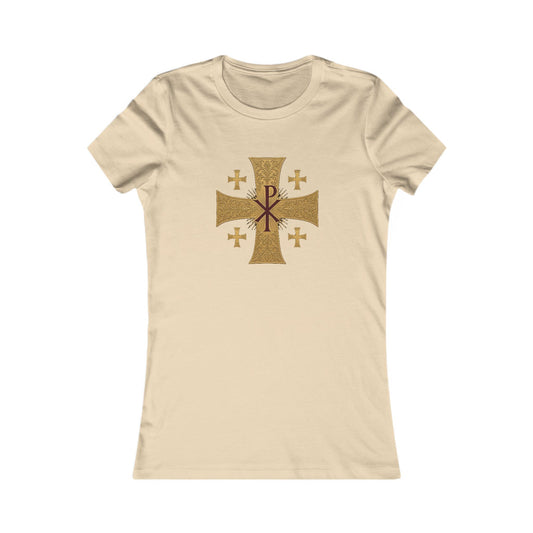 Chi-Rho Jerusalem Cross Women's Slim Fit Tee