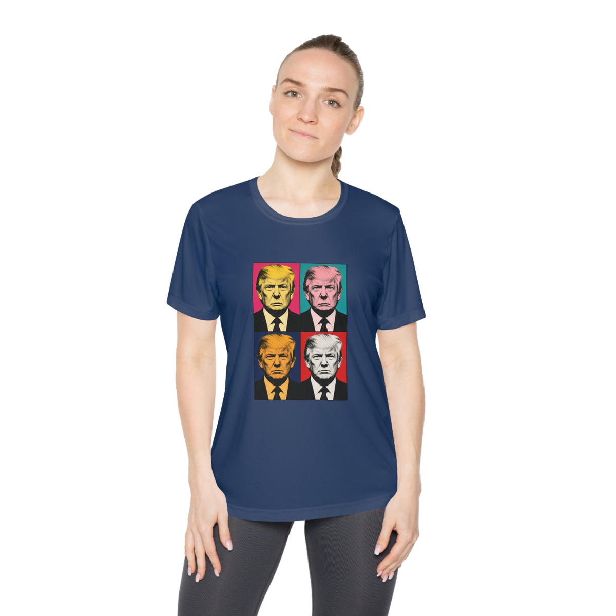 Trump Pop Art Grid Women's Dry-Fit Performance Tee