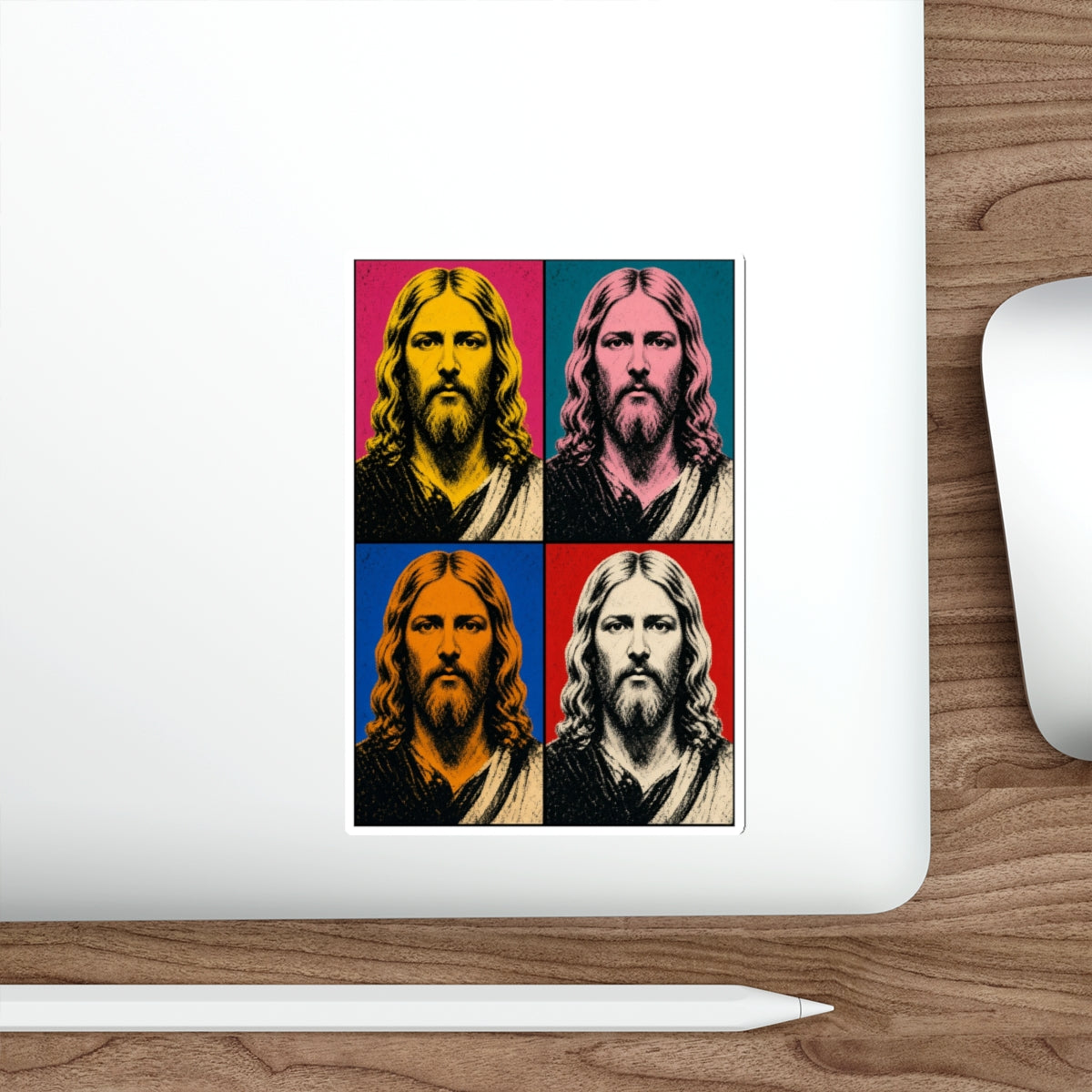 Jesus Pop Art Grid Die-Cut Sticker