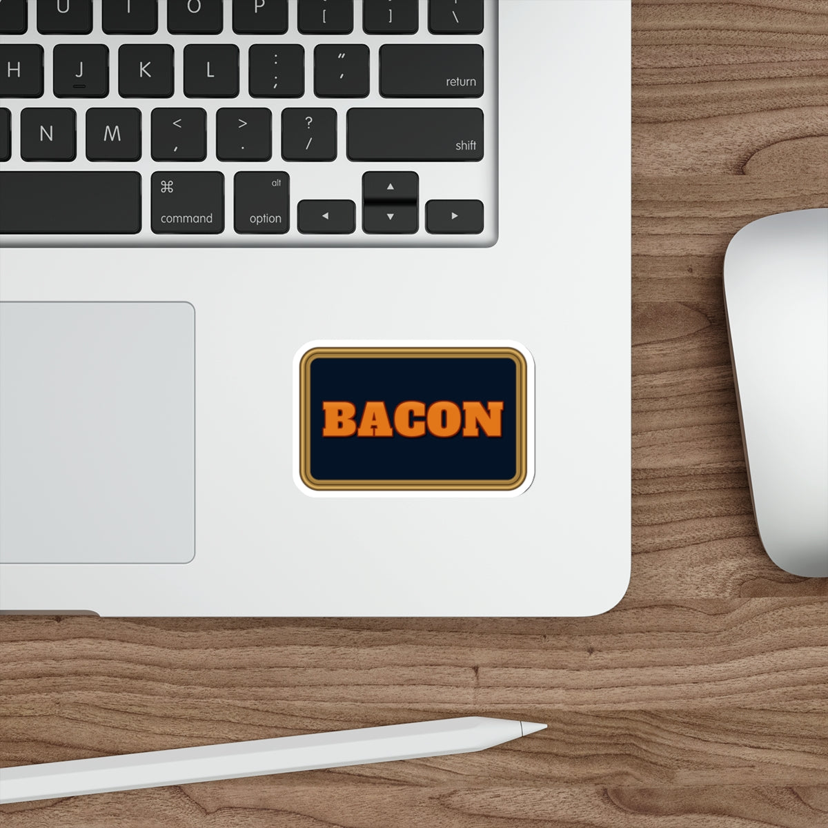 BACON Orange Block Die-Cut Sticker