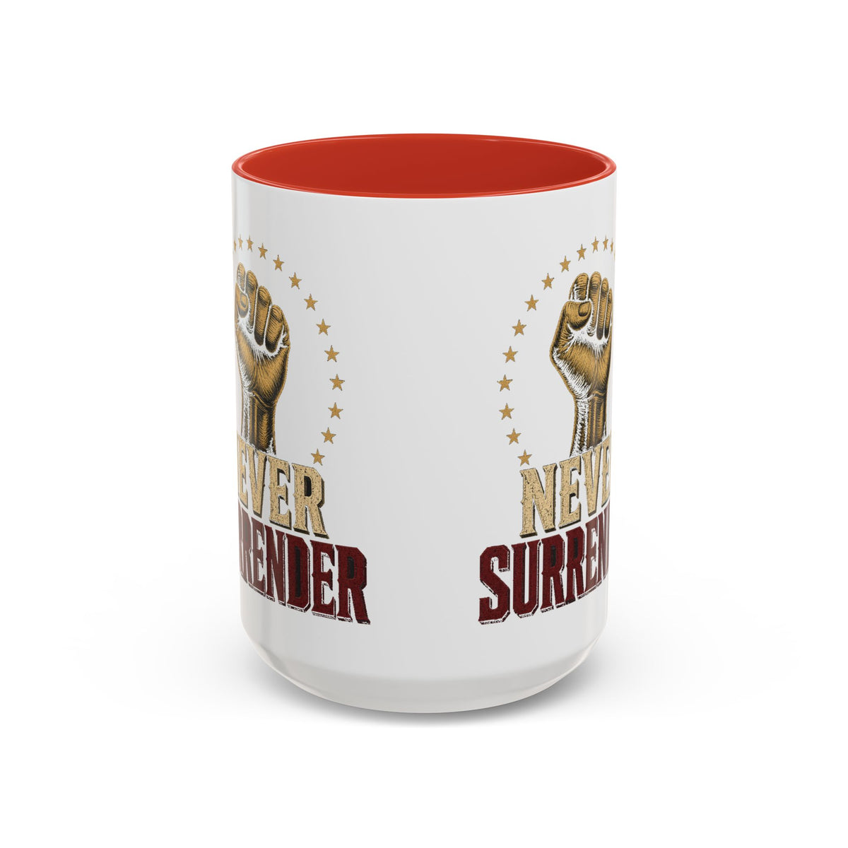 Never Surrender Accent Mug
