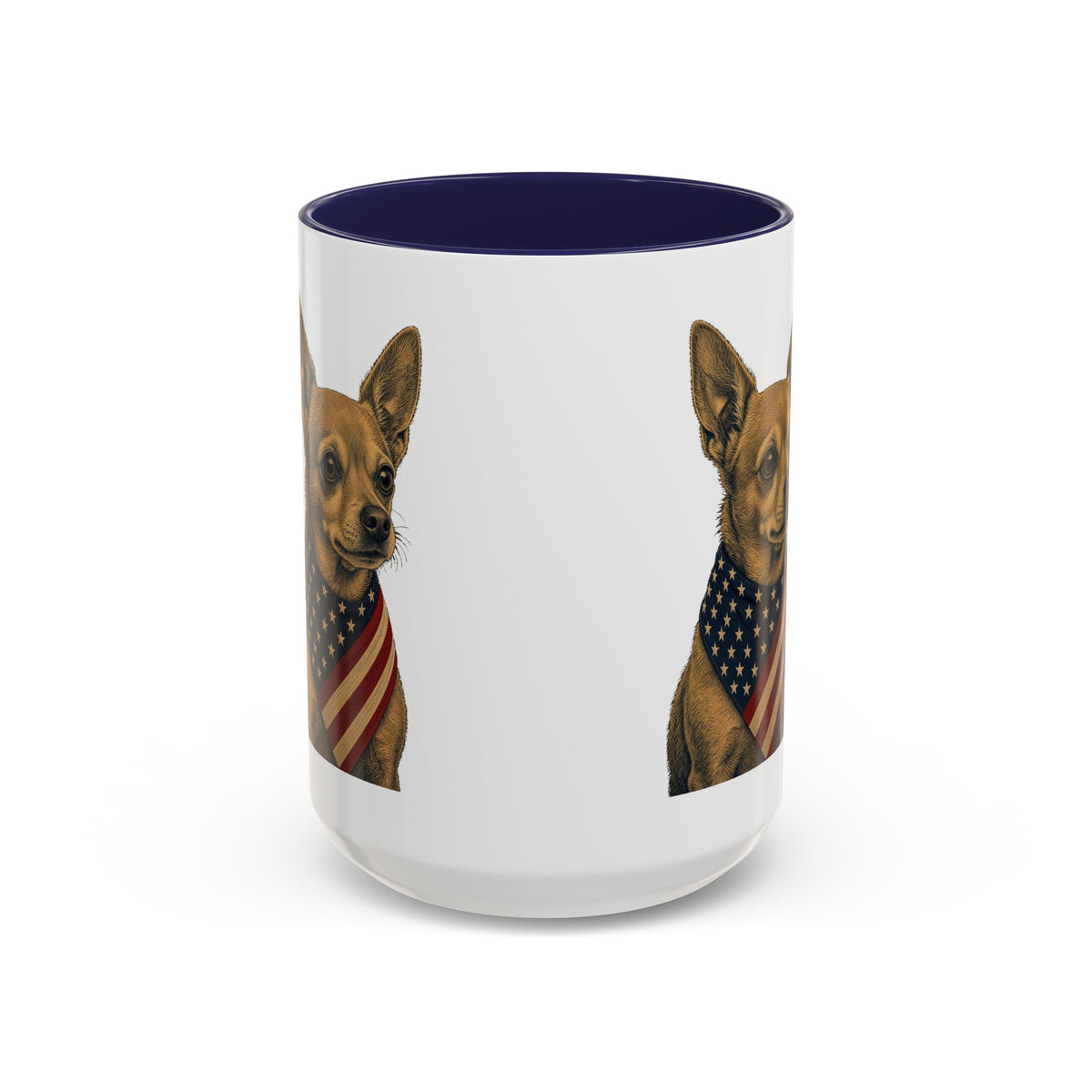 Patriotic Chihuahua Accent Mug