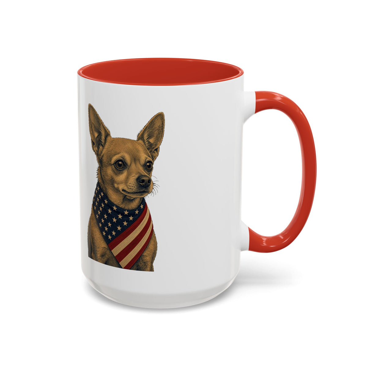 Patriotic Chihuahua Accent Mug