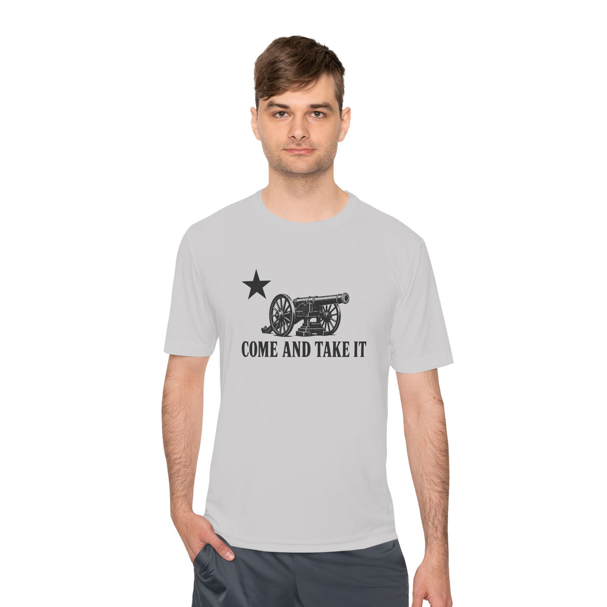 Come and Take It Cannon Men's Dry-Fit Performance Tee