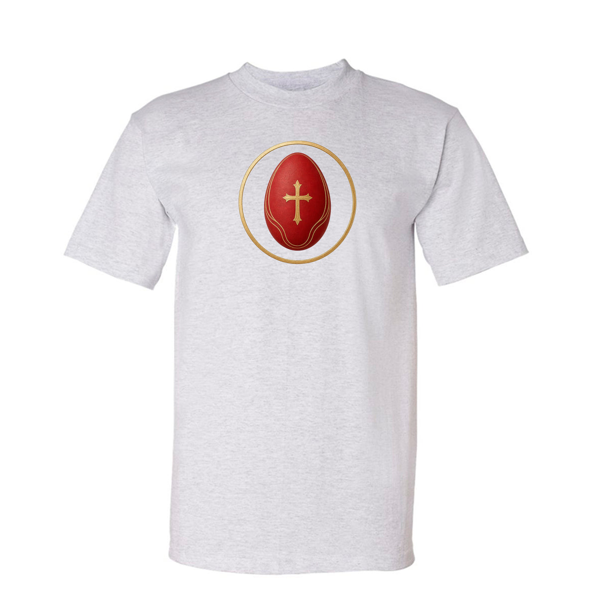 He Is Risen Tee in Ash – front