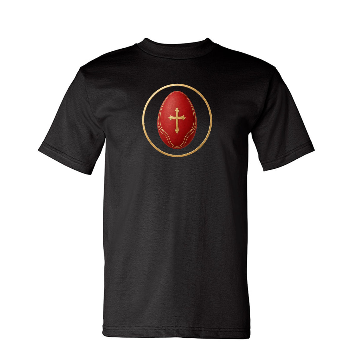 He Is Risen Tee in Black – front