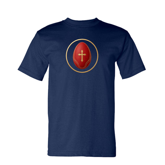 He Is Risen Tee in Navy – front