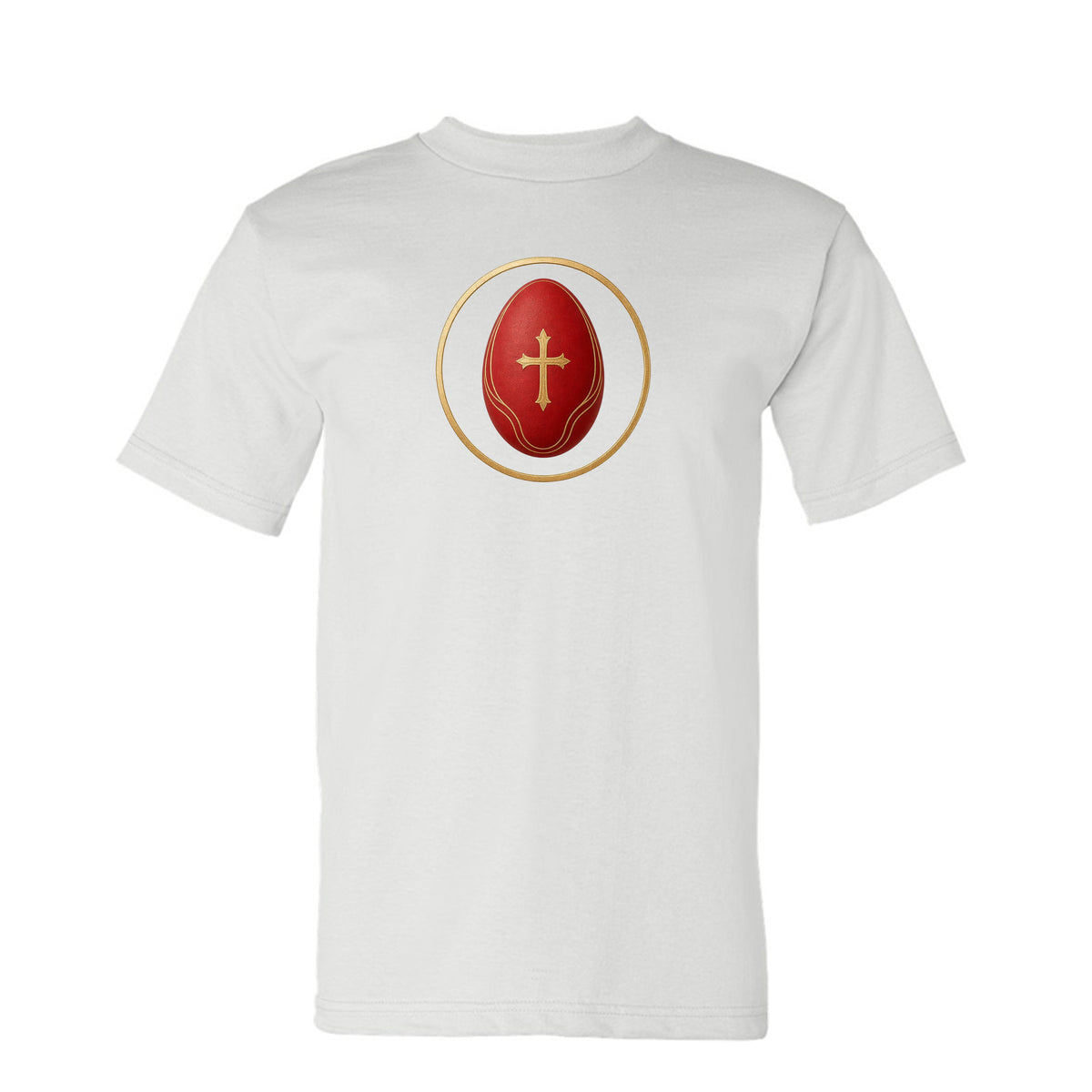 He Is Risen Tee in White – front