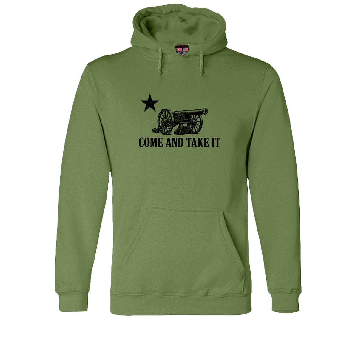 Come and Take It Cannon Hoodie - Olive in Olive – front