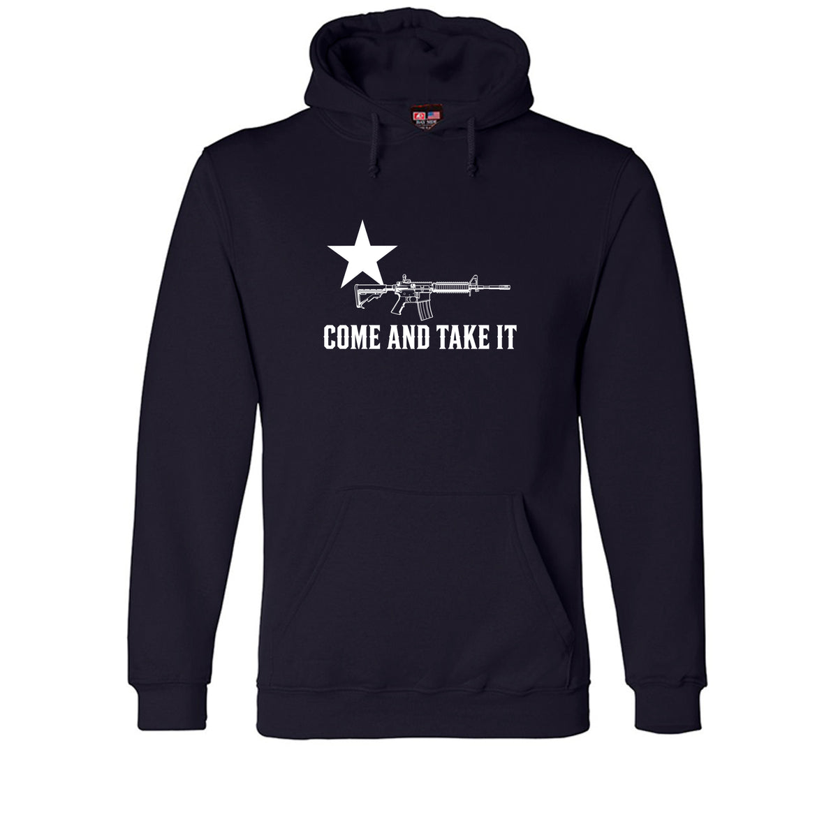 Come and Take It Rifle Hoodie in Navy – front