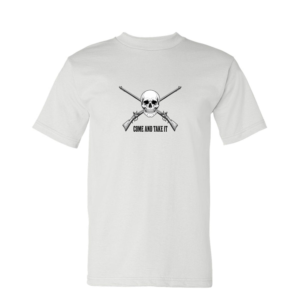 Come and Take It Jolly Roger Tee in White – front