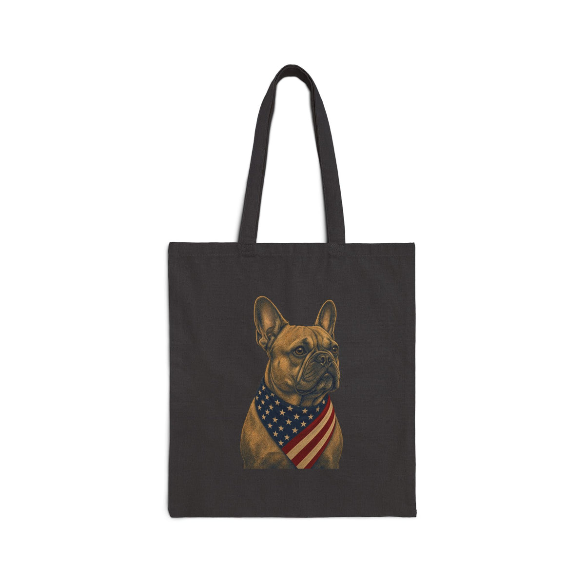 French Bulldog Patriotic Pup Canvas Tote Bag
