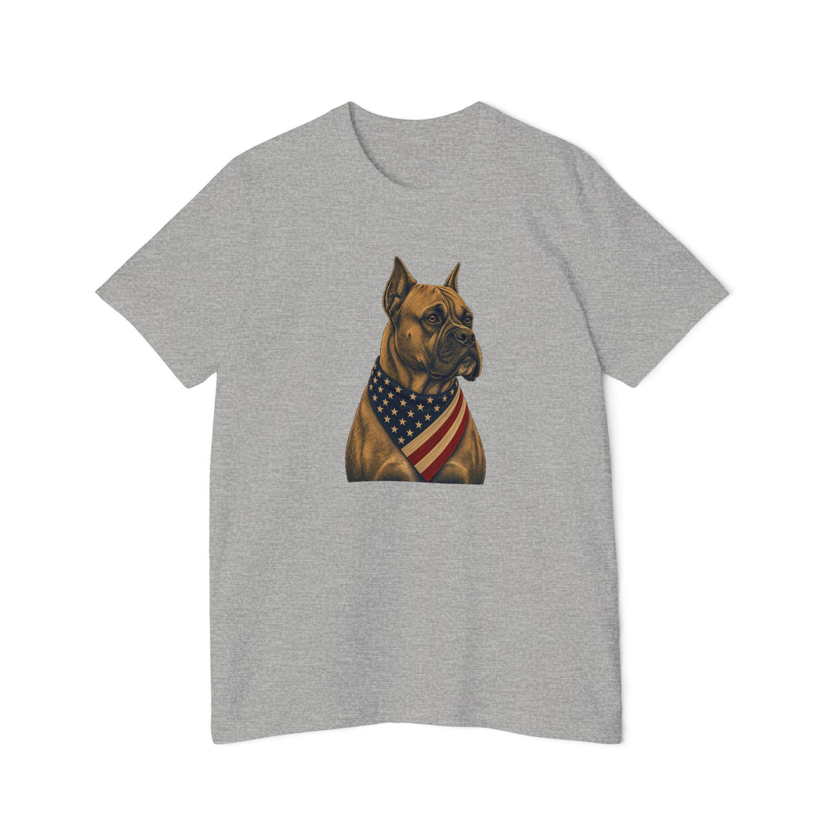 Patriotic Boxer American Flag Bandana Lightweight Tee