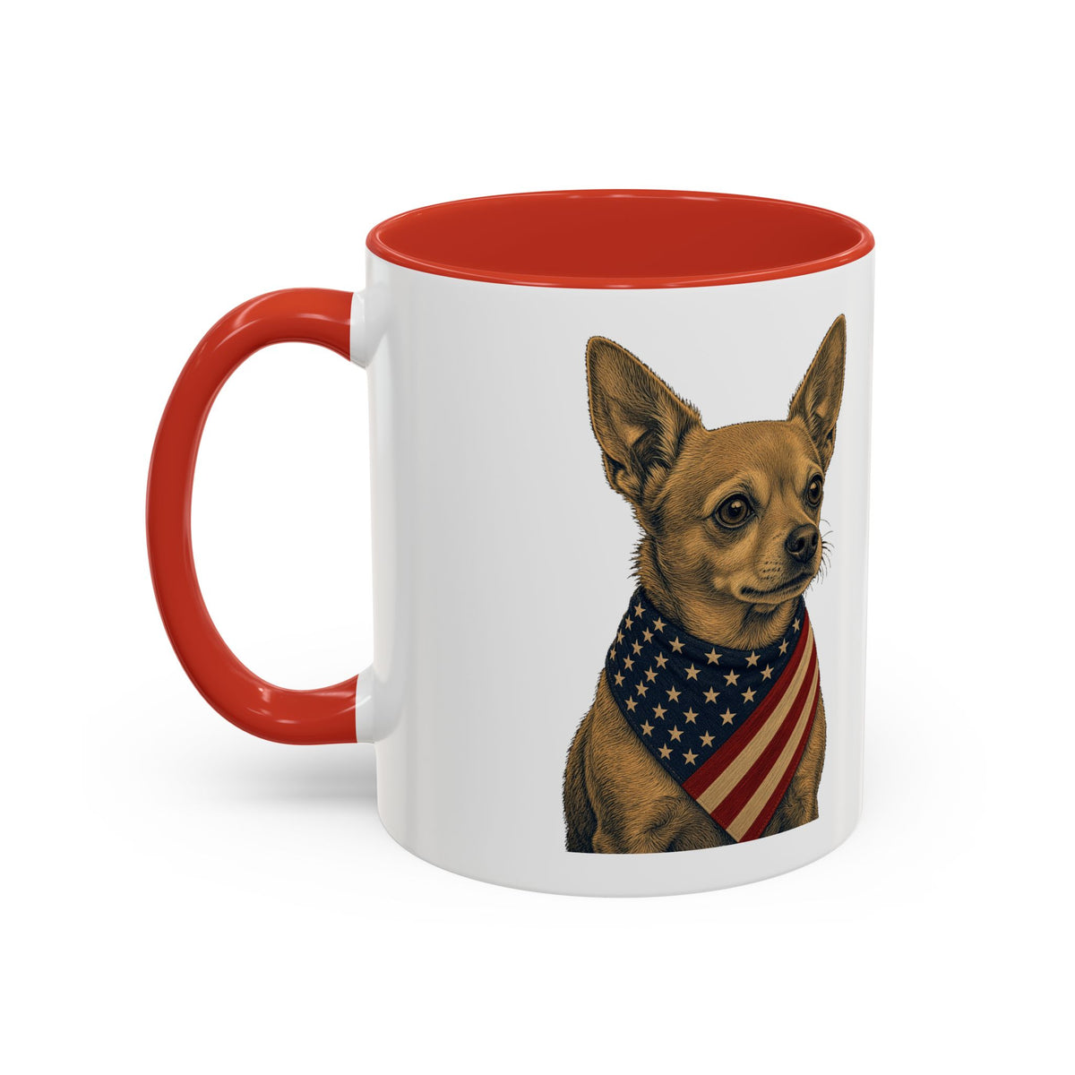 Patriotic Chihuahua Accent Mug