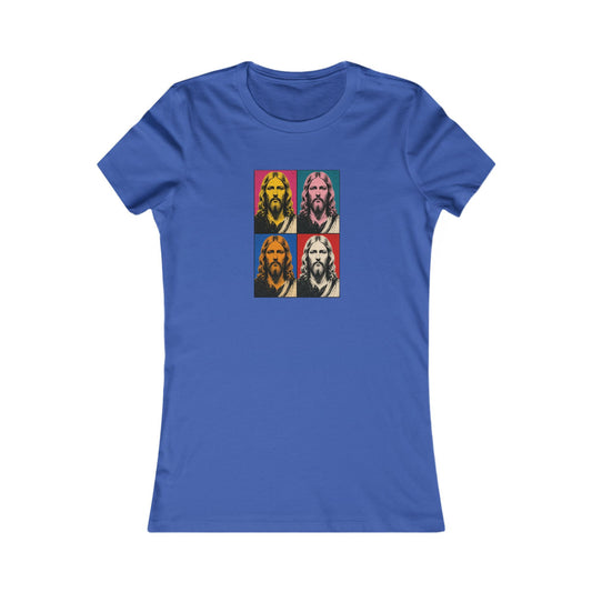 Jesus Pop Art Grid Women's Slim Fit Tee