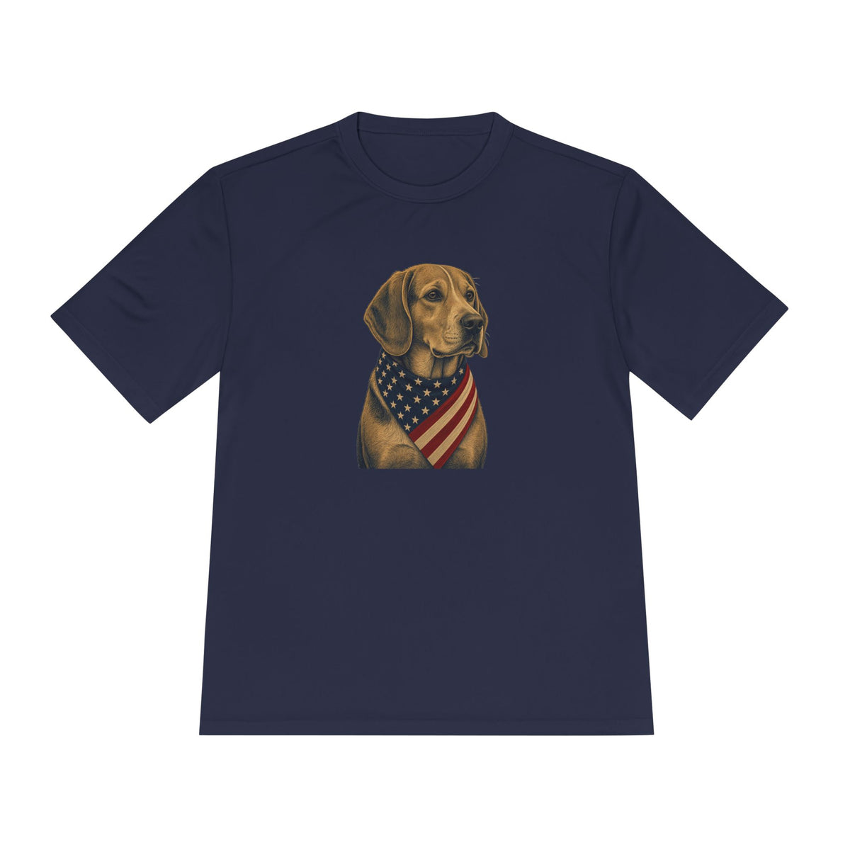 Patriotic Beagle American Flag Bandana Men's Dry-Fit Performance Tee