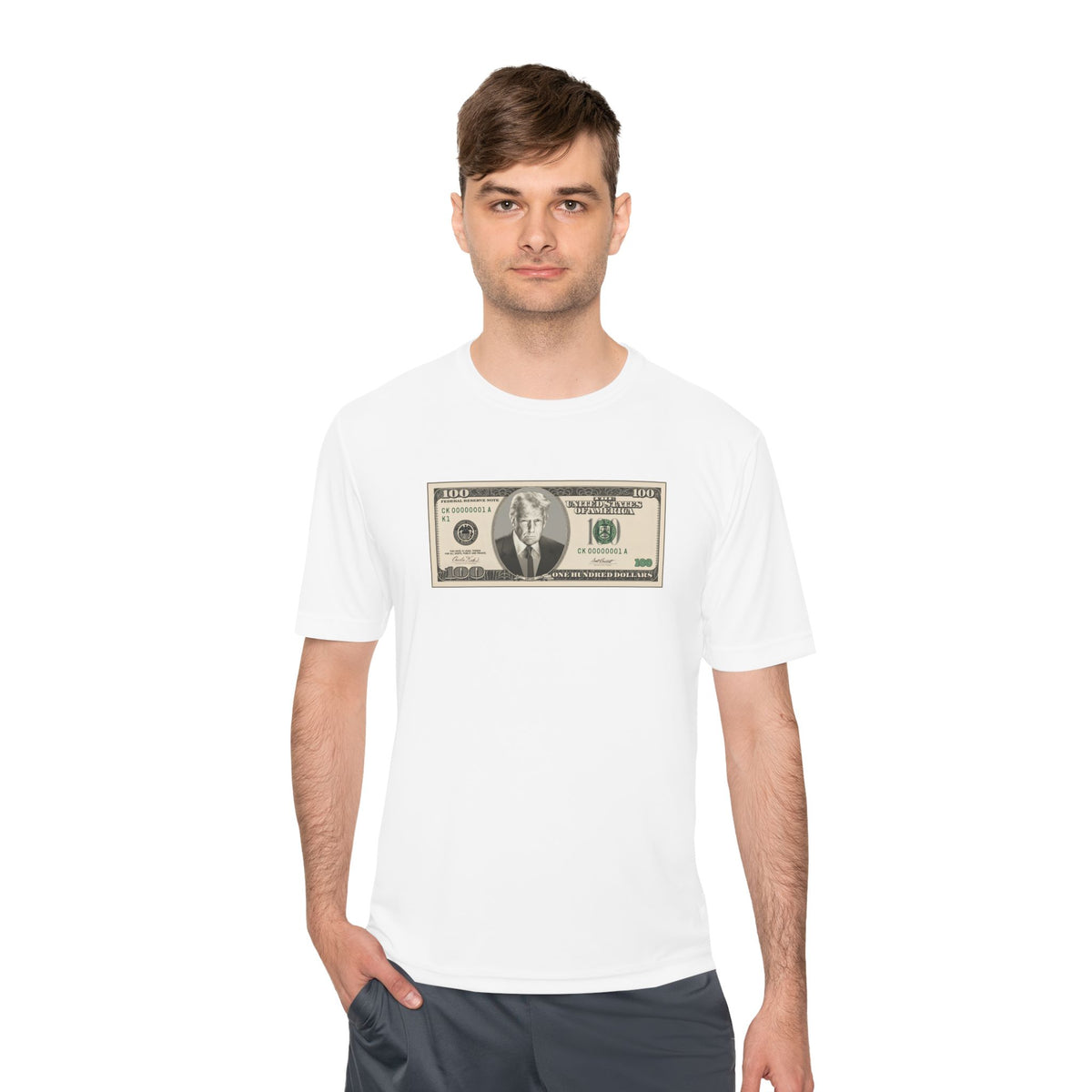 Trump $100 Bill Men's Dry-Fit Performance Tee