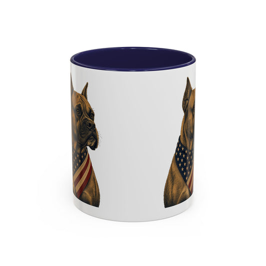 Patriotic Boxer Accent Mug