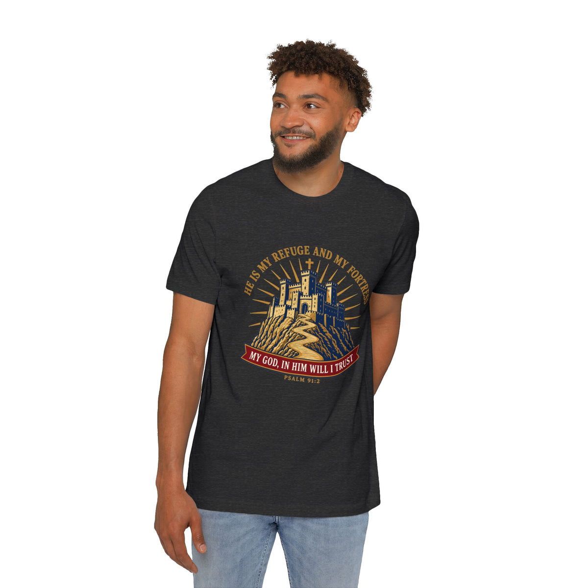 Refuge & Fortress Psalm 91:2 Lightweight Tee